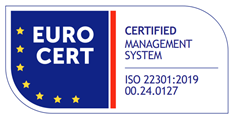 ISO 22301 certification badge