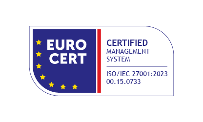 ISO/IEC 27001:2023 certification badge